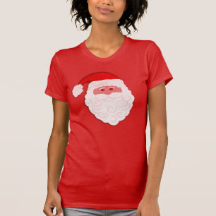 T-shirt festivo da cara do papai noel do Natal
