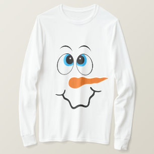 T-shirt festivo dos homens da cara do boneco de