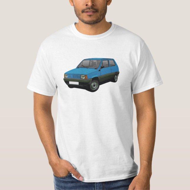 T-shirt Fiat Panda 30 / 45 Mk1 (Tipo 141) Azul (Frente)