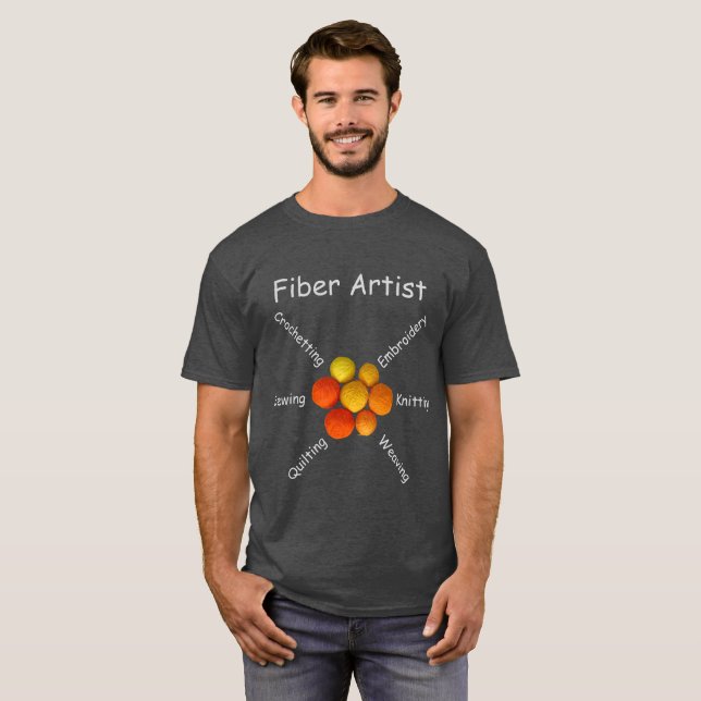 T-shirt - Fiber Artist (escuro) (Frente Completa)