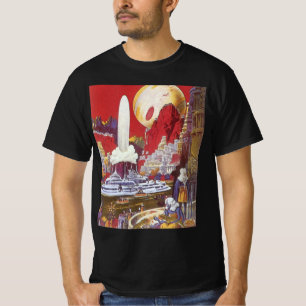 T-shirt Ficção científica vintage, a cidade perdida de Atl