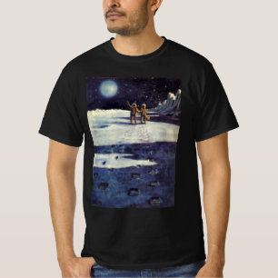T-shirt Ficção Científica Vintage Astronauta Alienígenas n