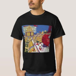 T-shirt Ficção científica vintage, Nova York futurista