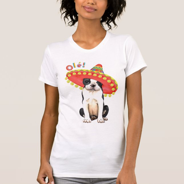 T-shirt Fiesta Boston Terrier (Frente)