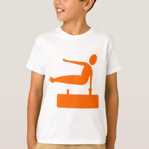 T-shirt Figura de compartimentação - Laranja