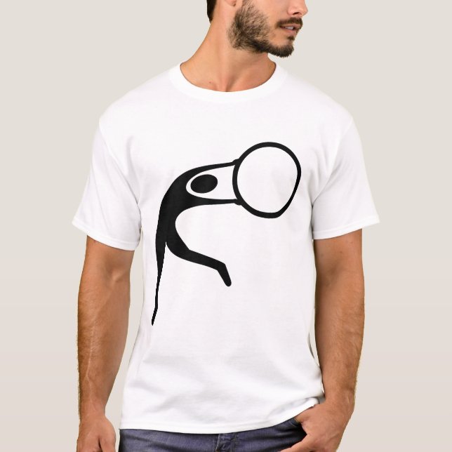 T-shirt Figura de Ginástica Rítmica - Preto (Frente)