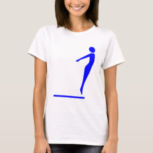 T-shirt Figura de mergulho - Azul