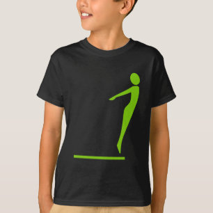 T-shirt Figura de mergulho - Verde marciano