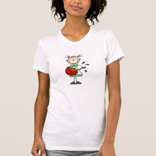 T-shirt Figura de Palito Padeiro Misturando Massa