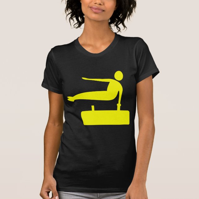 T-shirt Figura de salto - Amarelo (Frente)