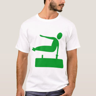 T-shirt Figura de salto: verde-grama