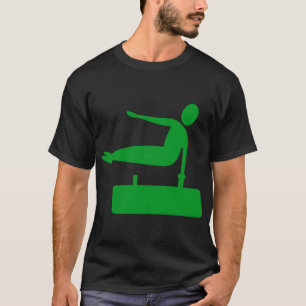 T-shirt Figura de salto: verde-grama
