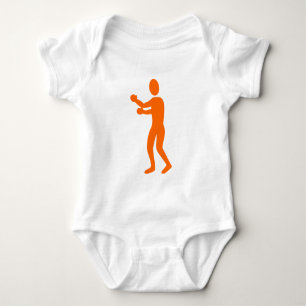 T-shirt Figura do encaixotamento - laranja
