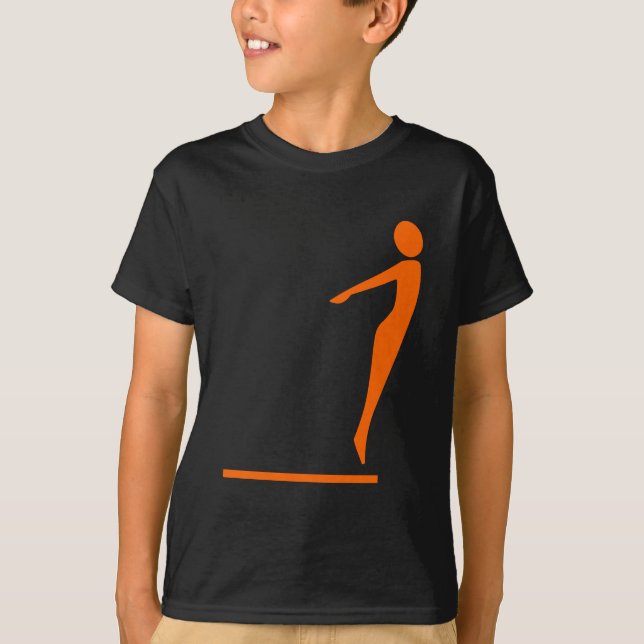T-shirt Figura do mergulho - laranja (Frente)