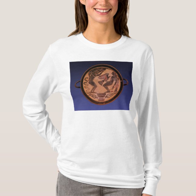 T-shirt Figura preta kylix (Frente)