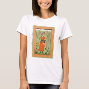 T-shirt Figura principesco iraniana que guardara um copo e