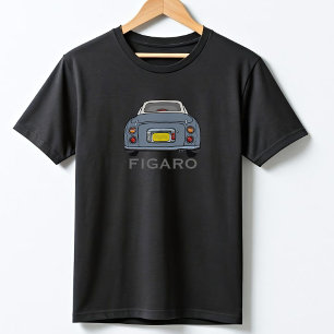 T-shirt Figuras do nome do carro da Cinza Figaro de Cute L