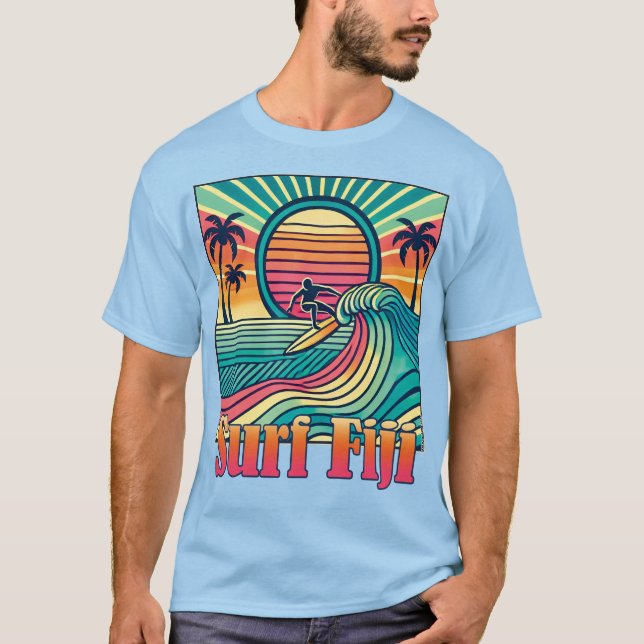 T-Shirt Fiji Surf Retro (Frente)