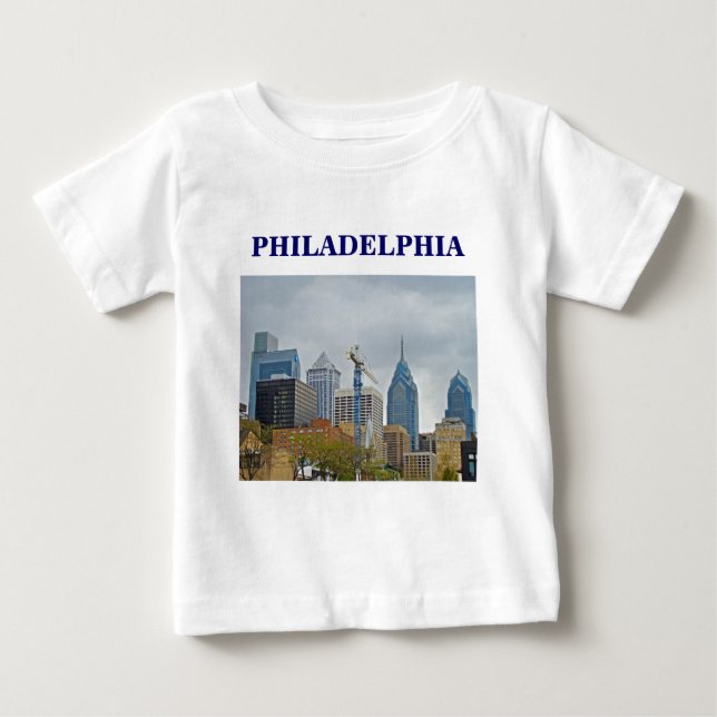 T-shirt Filadélfia Skyline do Rio Walk (Frente)