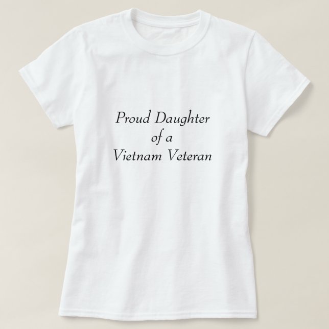 T-shirt Filha orgulhosa de um veterano de Vietnam (Frente do Design)