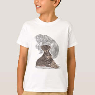 T-shirt Filhote de cachorro bonito do Pinscher do Doberman