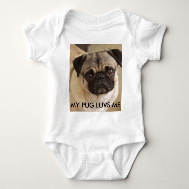 T-SHIRT FILHOTE DE CACHORRO DO CÃO DO PUG (Frente)