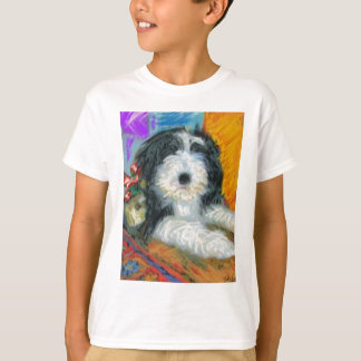 T-shirt Filhote de cachorro farpado do Collie
