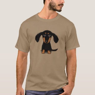 T-shirt Filhote de Dachshund de Cabelo Longo