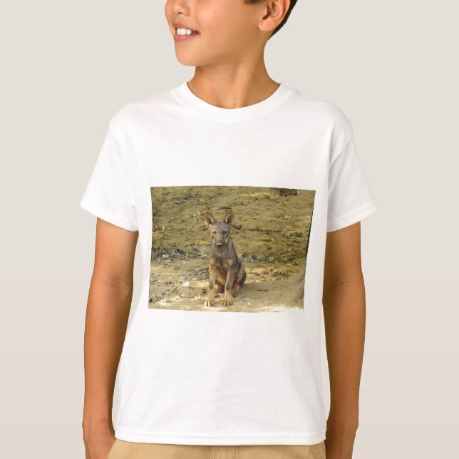 T-shirt Filhote de Lobo Fofo (Frente)