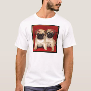 T-shirt Filhotes de cachorro do pug do Natal