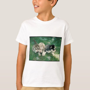 T-shirt Filhotes de cachorro do rouco Siberian