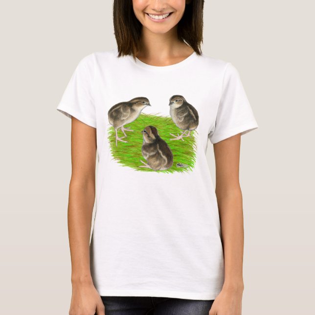 T-shirt Filhotes de Codorna Bobwhite (Frente)