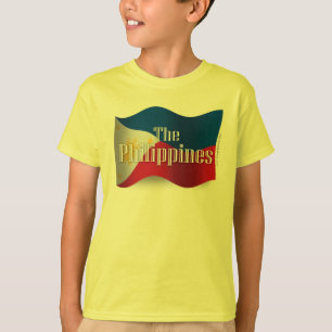 T-shirt Filipinas que acenam a bandeira