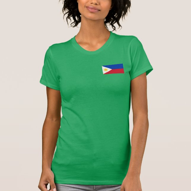 T-shirt filipino da bandeira (Frente)