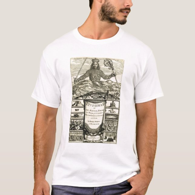 T-shirt Filosofia do Leviathan de Hobbes (Frente)