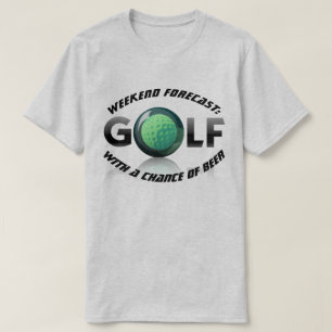 T-shirt Fim de semana do divertimento "previsto: Golfe com