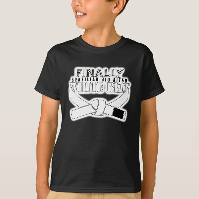 T-shirt Finalmente, BJJ White Belt!!! (Frente)