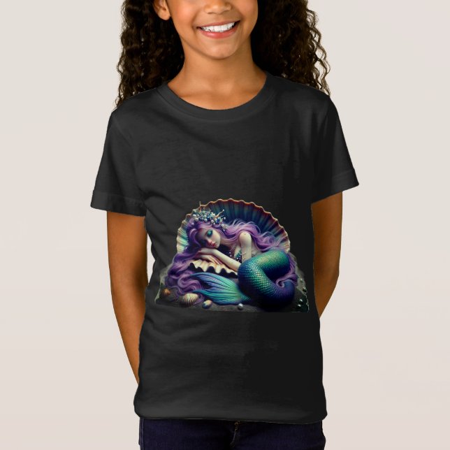 T-Shirt Fine Jersey com sereia para dormir (Frente)