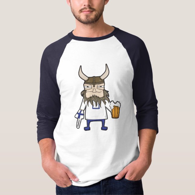 T-shirt finlandês de Viking (Frente)