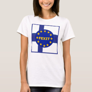 T-Shirt Finlândia Bandeira EU Fexit