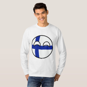 T-shirt Finlandia Geeky de tensão engraçado Countryball
