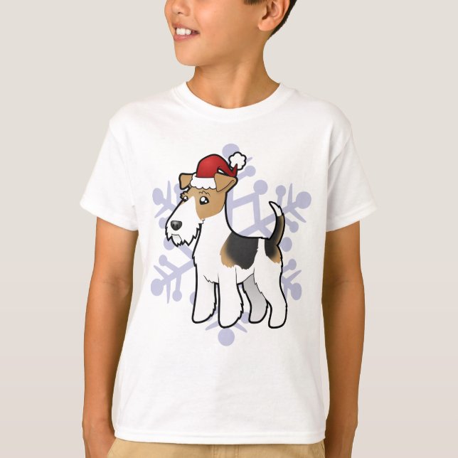 T-shirt Fio Natal Fox Terrier (Frente)