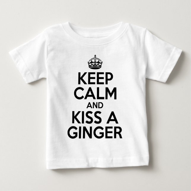 T-shirt Fique calmo e beije um Ginger (Frente)