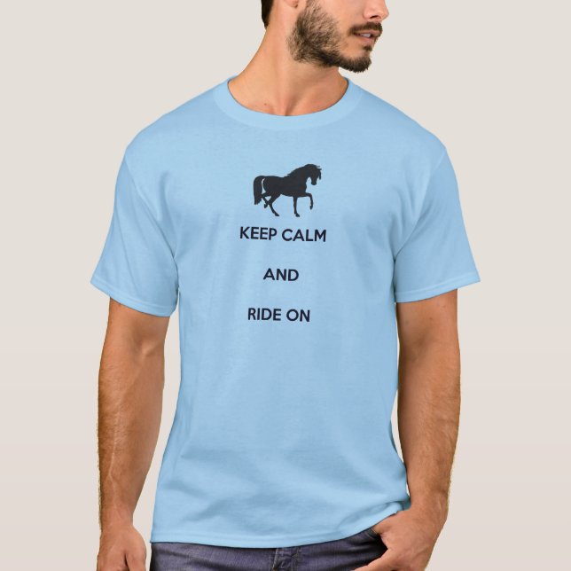 T-shirt Fique calmo e corra (Frente)