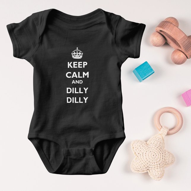 T-shirt Fique calmo e Dilly Dilly Baby Jersey (Keep Calm and Dilly Dilly Baby Jersey Bodysui)