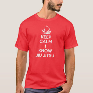 T-shirt Fique calmo - eu conheço Jiu Jitsu