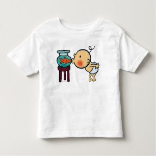 T-shirt Fishbowl beija o peixe dourado alaranjado