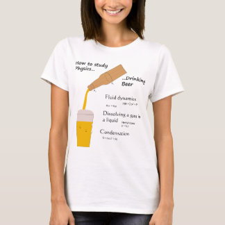 T-shirt Física e cerveja