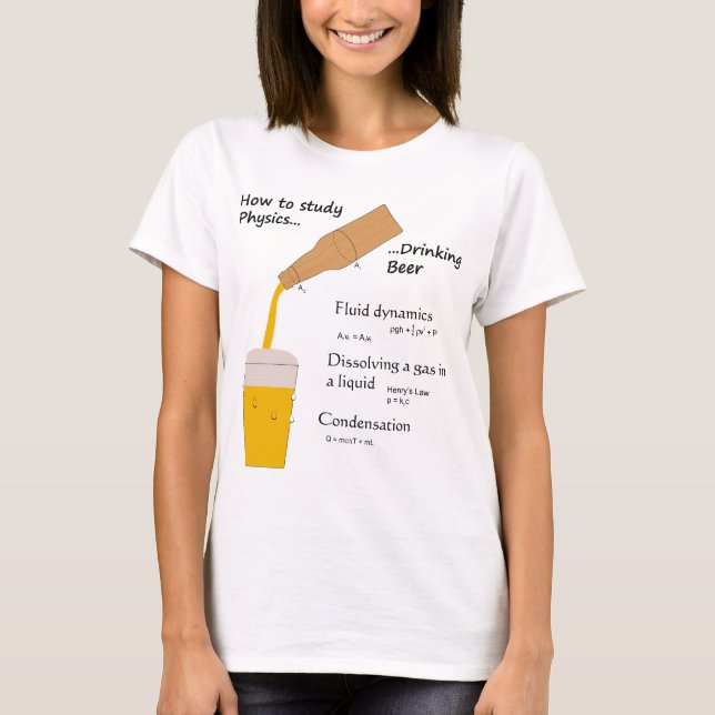 T-shirt Física e cerveja (Frente)