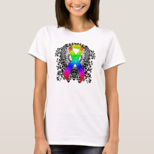 T-shirt Fita Arco-íris com Asas